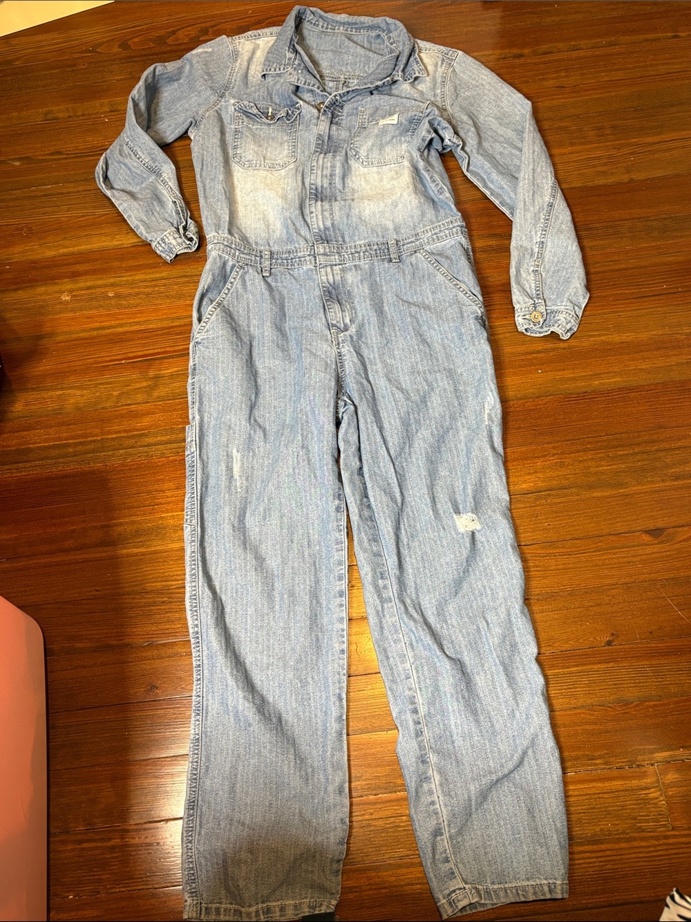 UNIONBAY Light Blue Denim Utility Jumpsuit